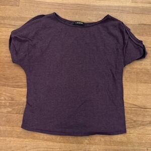 Colette purple short sleeve T-shirt shirt top size large L
 b61